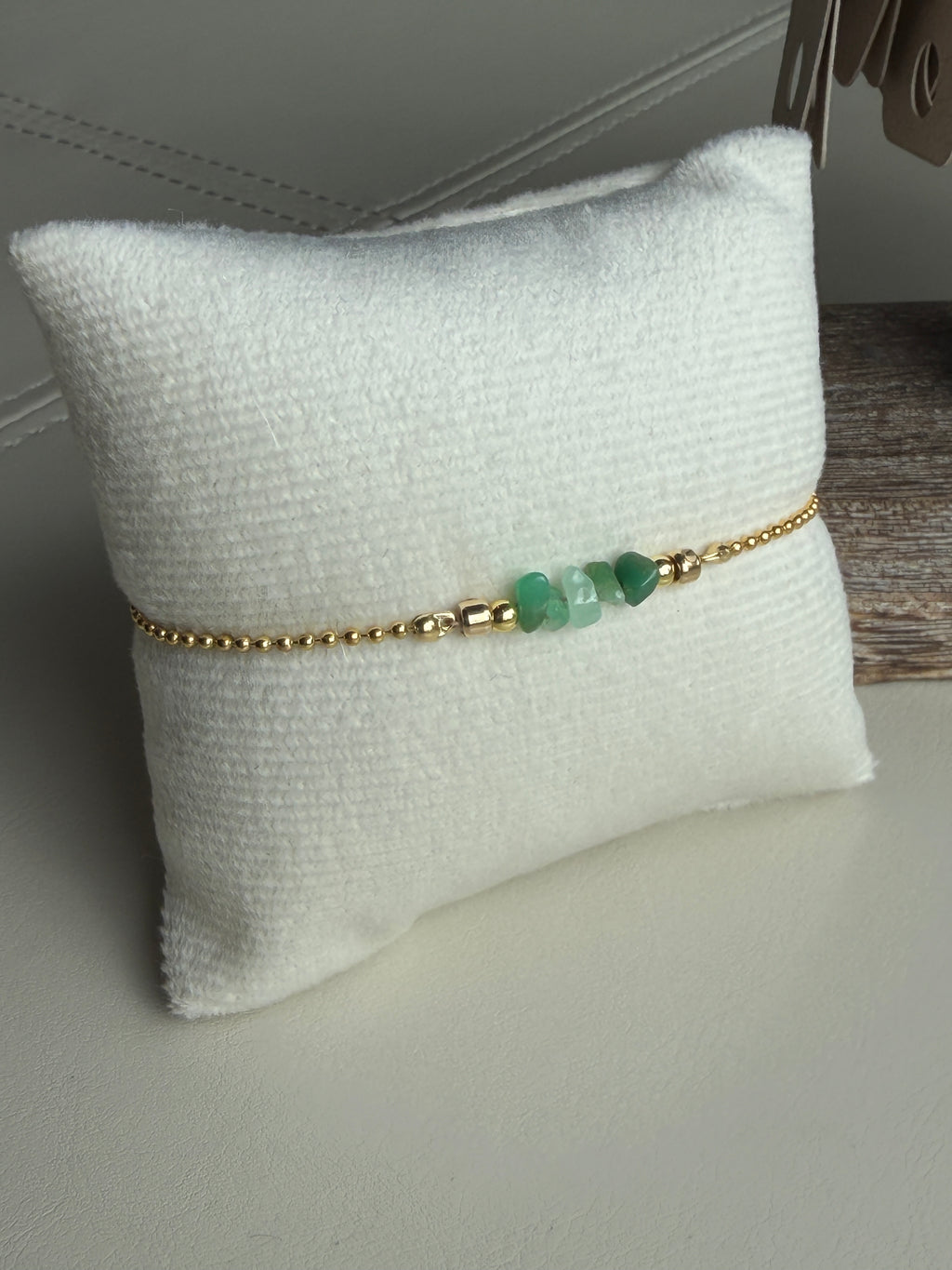 Solo #3 Moganite and Gold single bracelet*