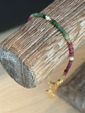 Aria bracelet #6 Sapphire & Pearl wit 14k gold plated accents*