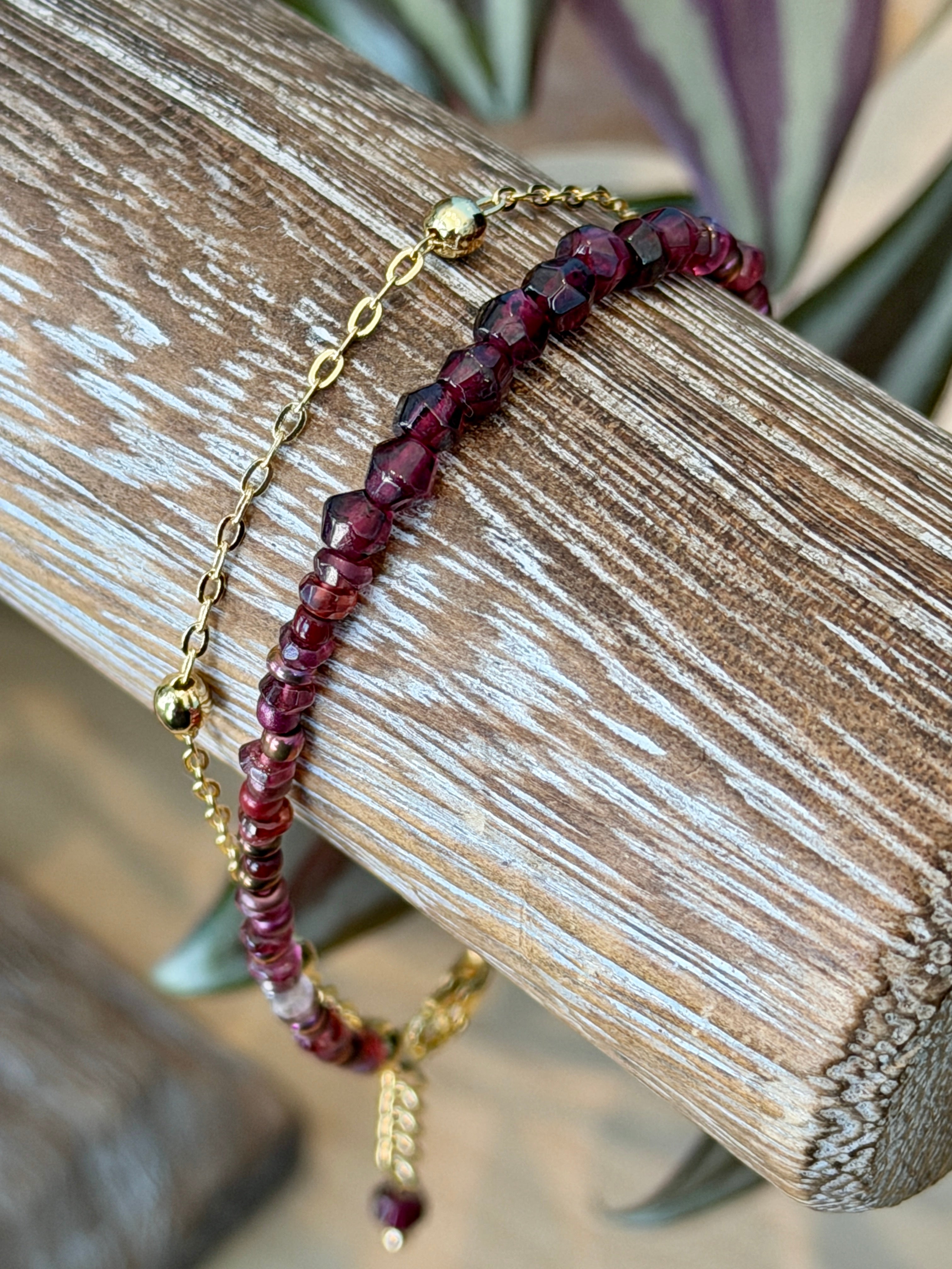Duet Bracelet Garnet