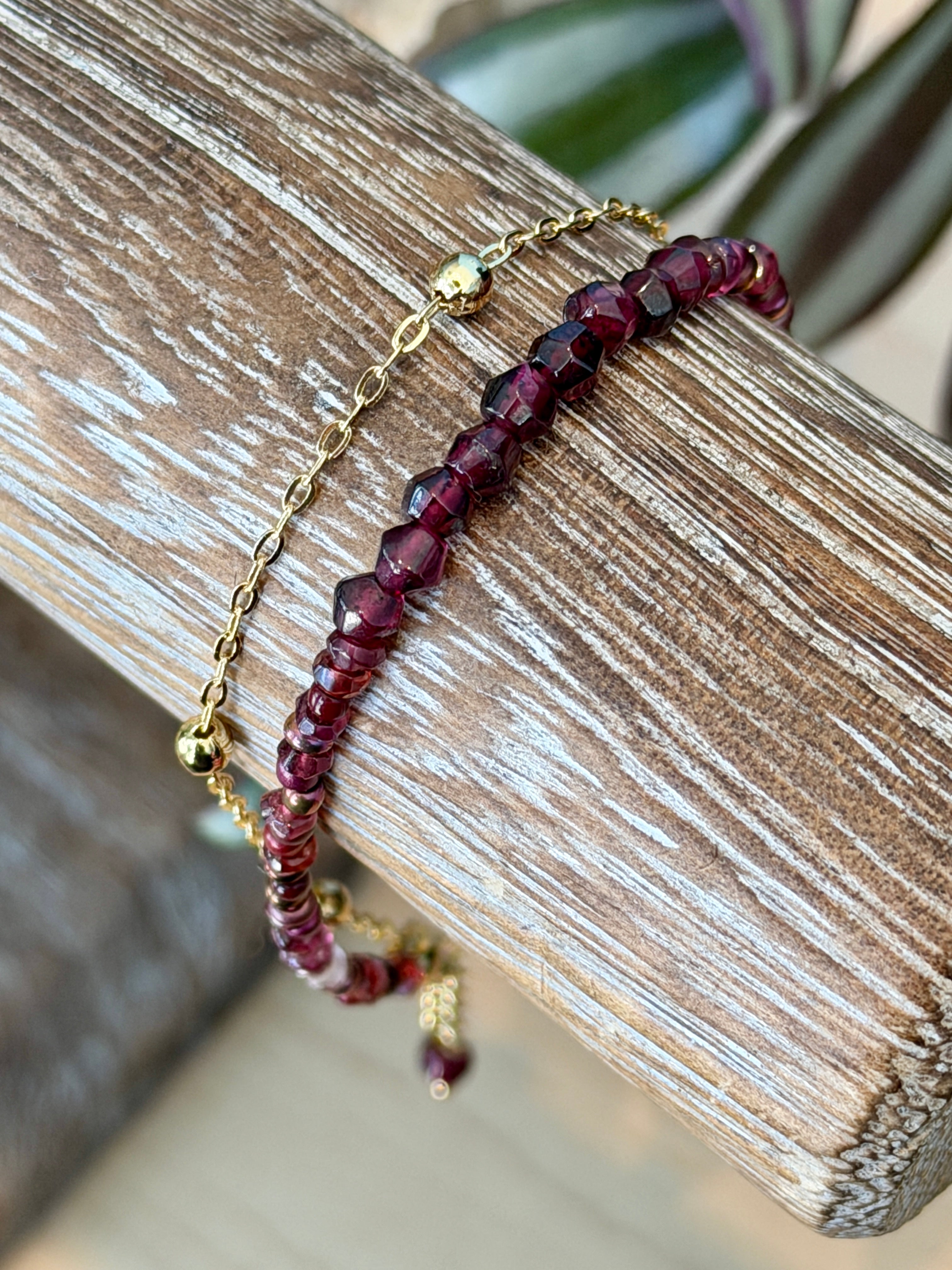 Duet Bracelet Garnet