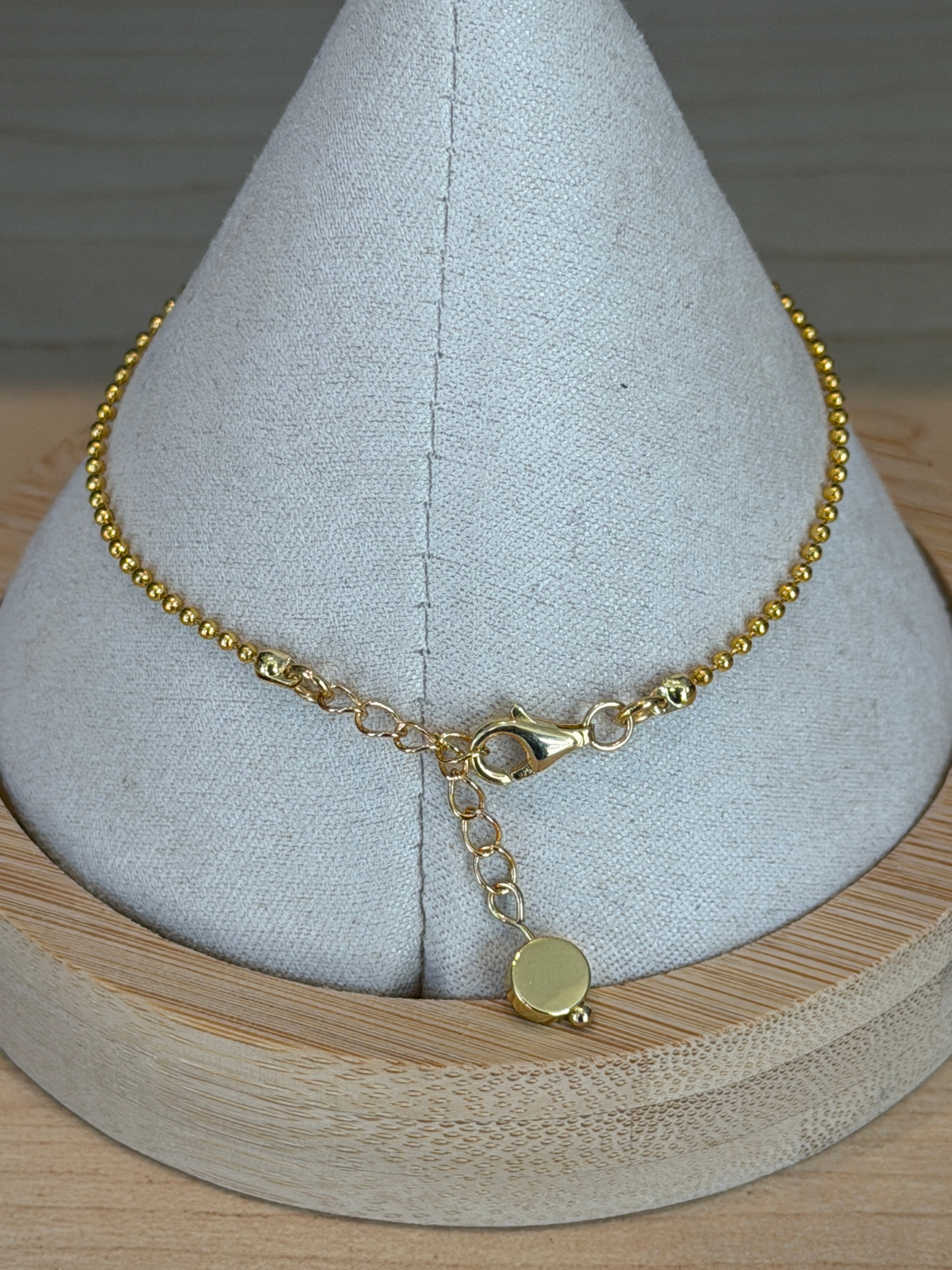 Solo bracelet #8 Grey Crystal and Gold single bracelet*