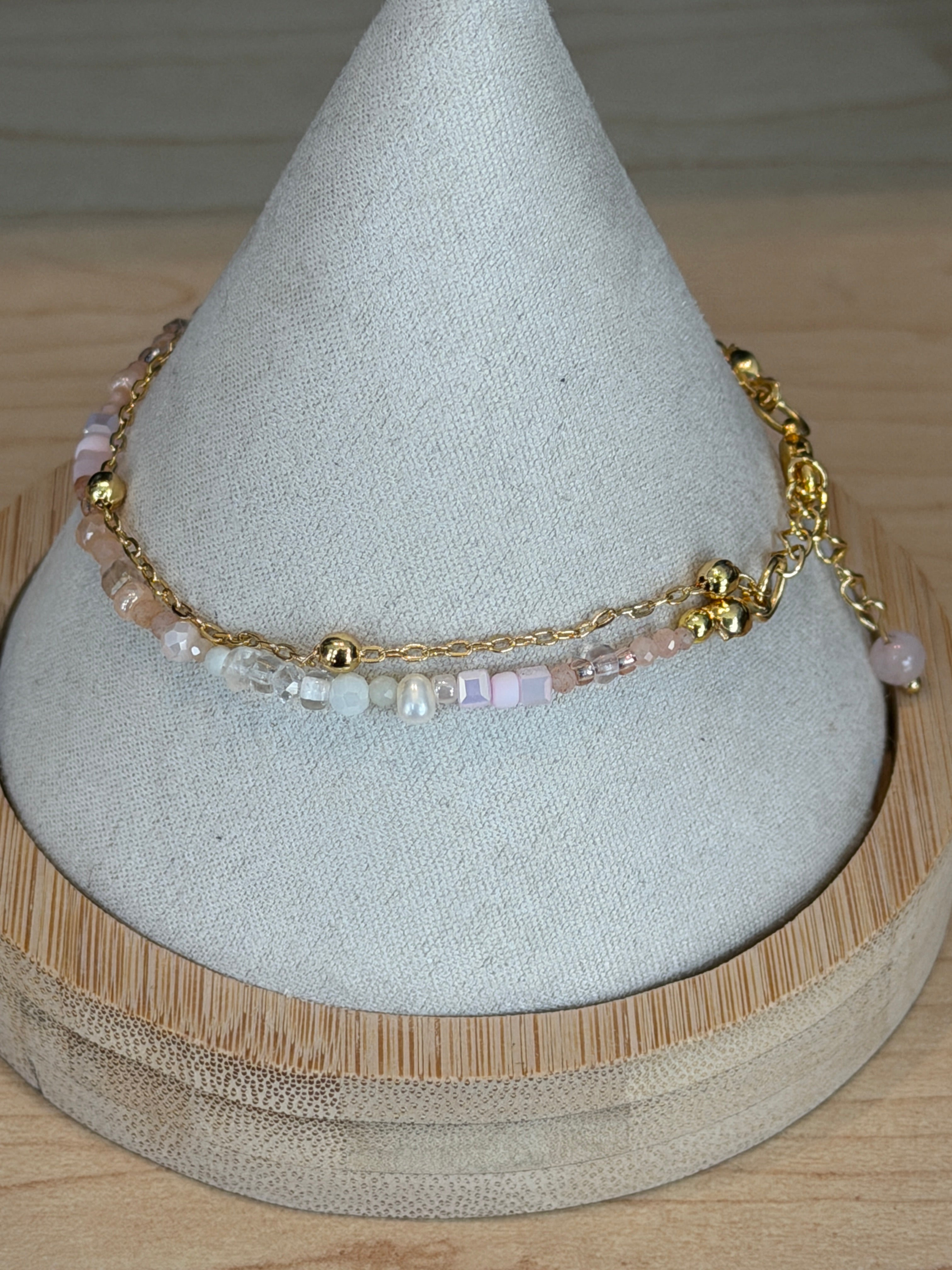 Duet bracelet #13 Light Pink