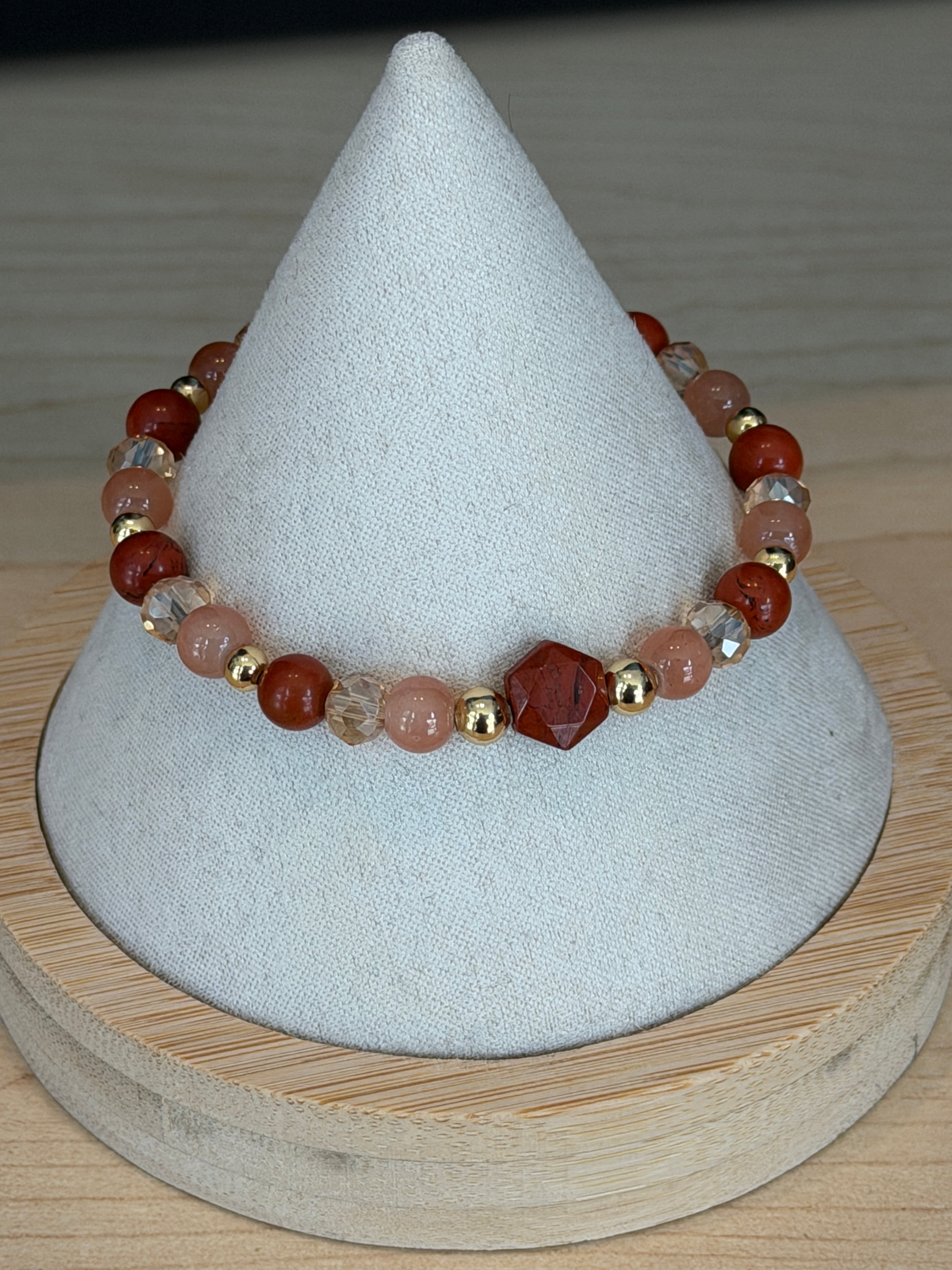 Solo #1 Hexagon Red Jasper Single Bracelet*