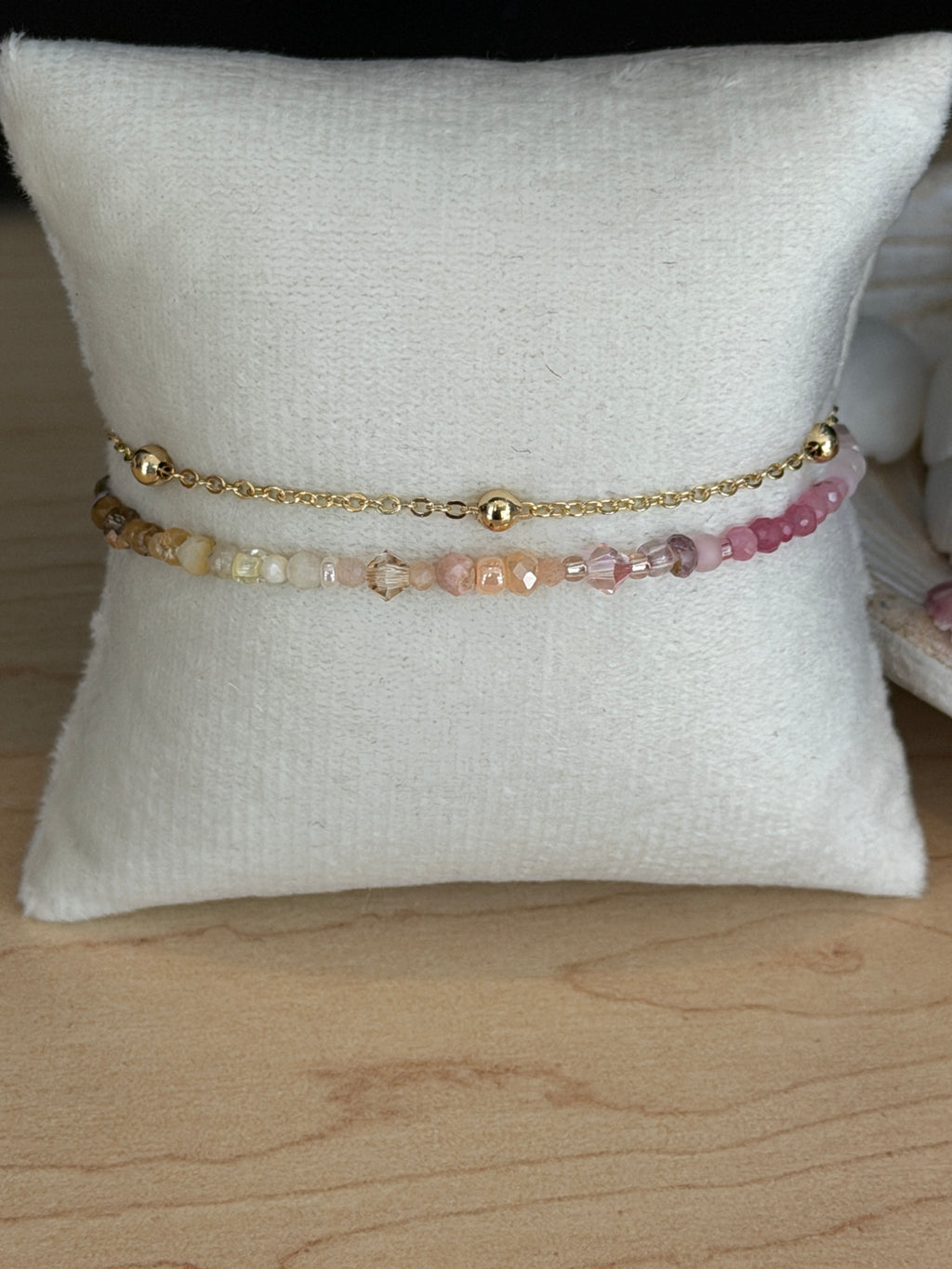Duet bracelet #5 Pink & Green