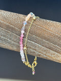 Duet bracelet #5 Pink & Green