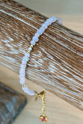Solo bracelet #9 14k gold filled with light pink glass crystals*