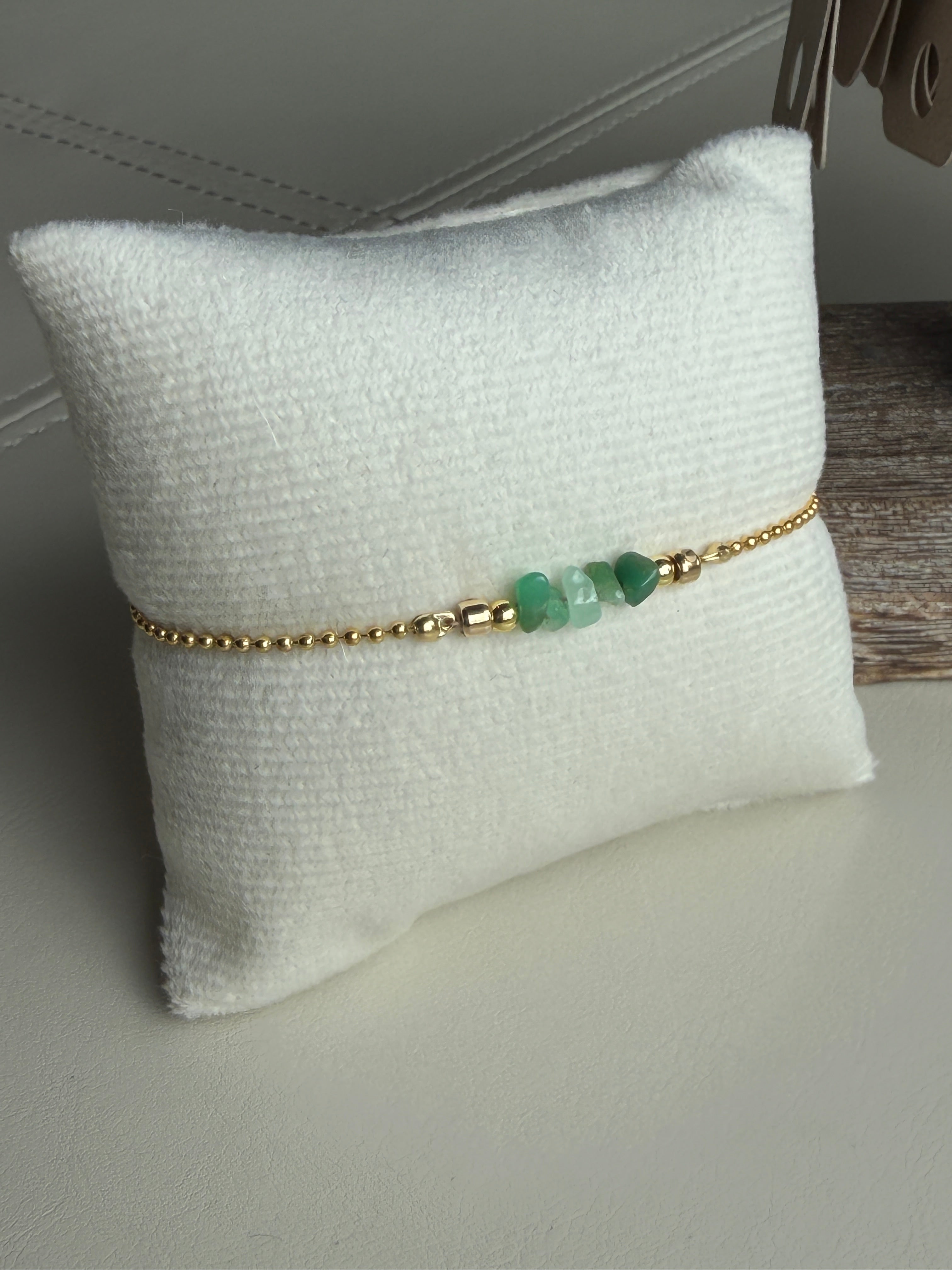 Solo #3 Moganite and Gold single bracelet*