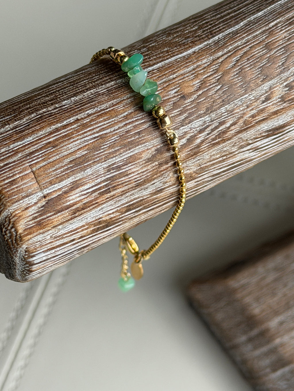 Solo #3 Moganite and Gold single bracelet*