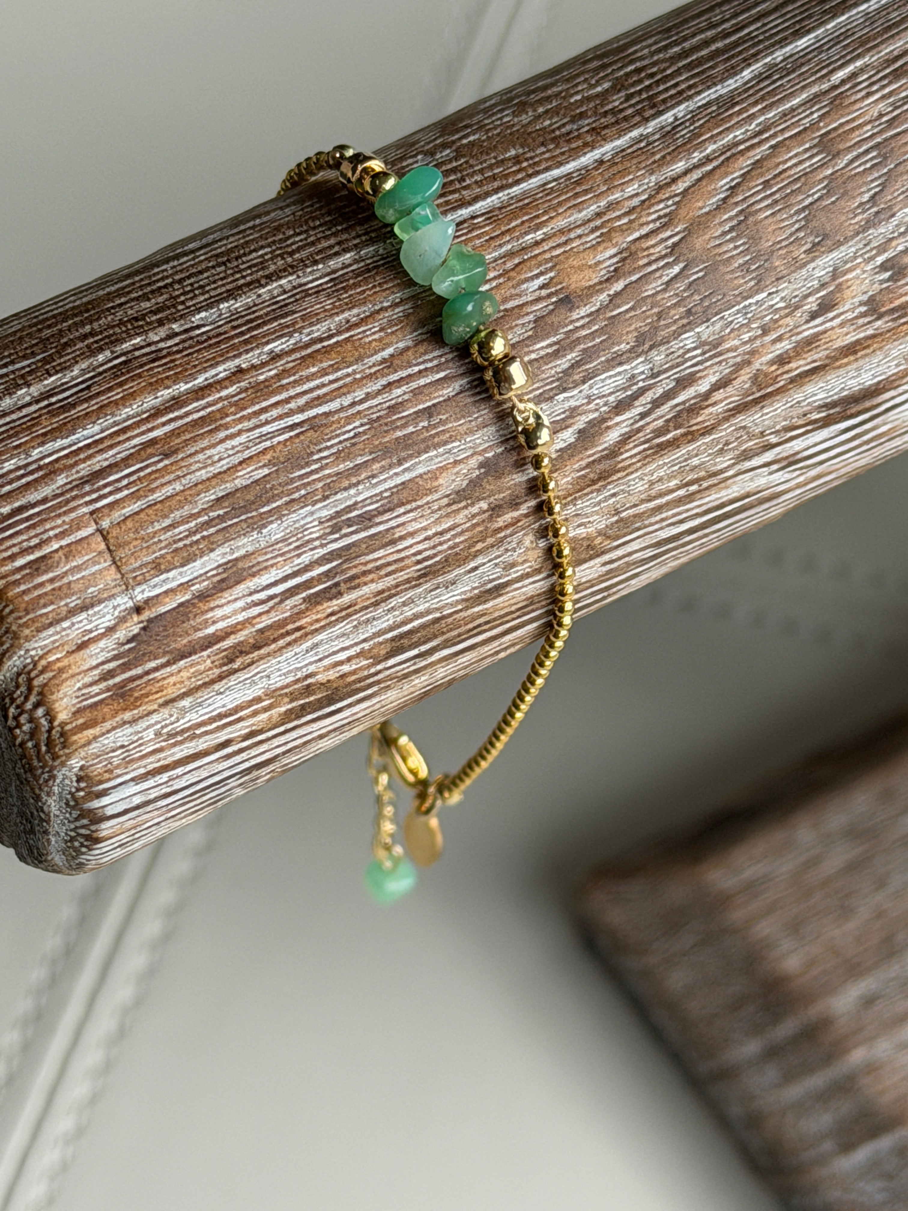Solo #3 Moganite and Gold single bracelet*