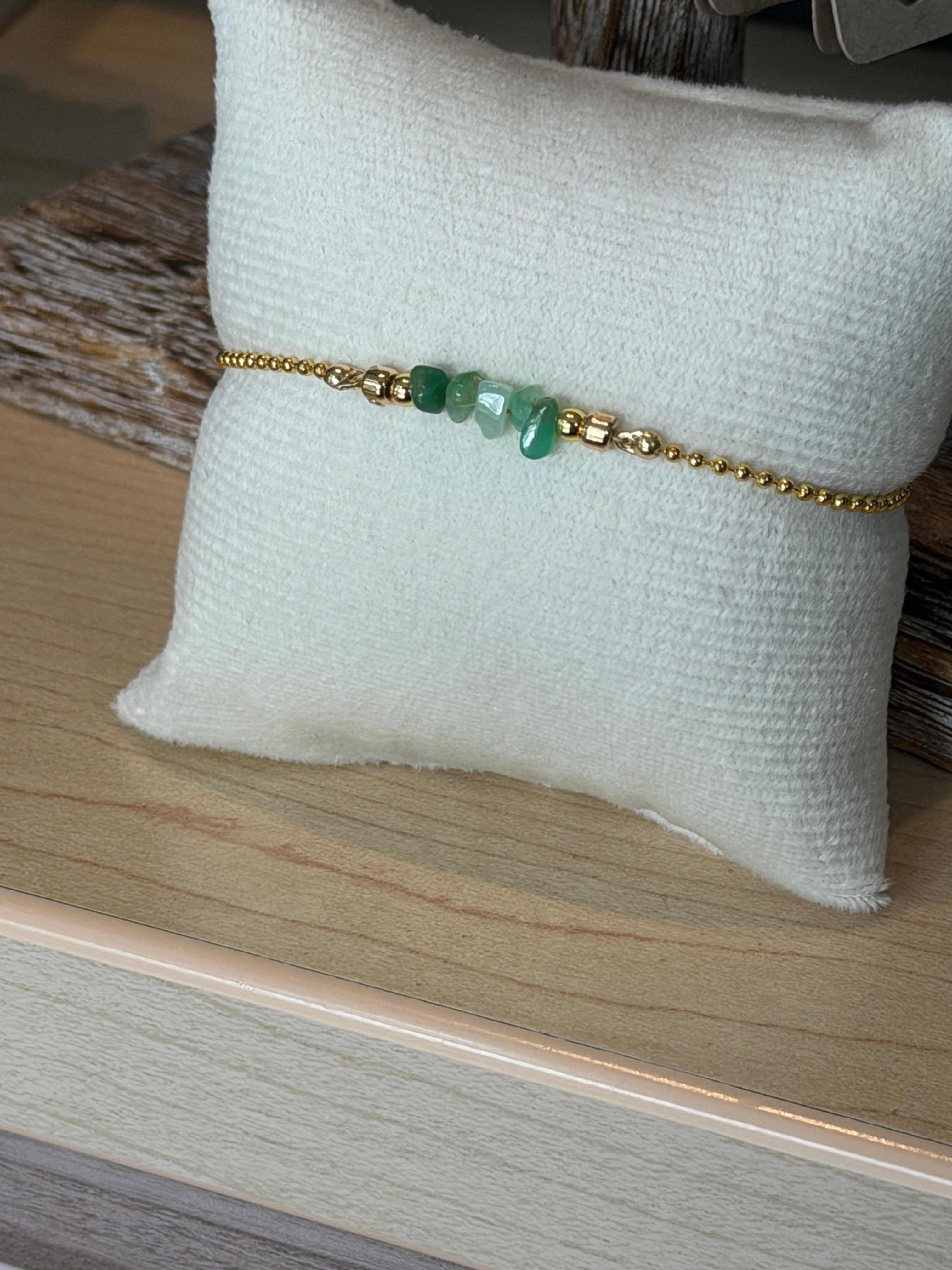 Solo #3 Moganite and Gold single bracelet*