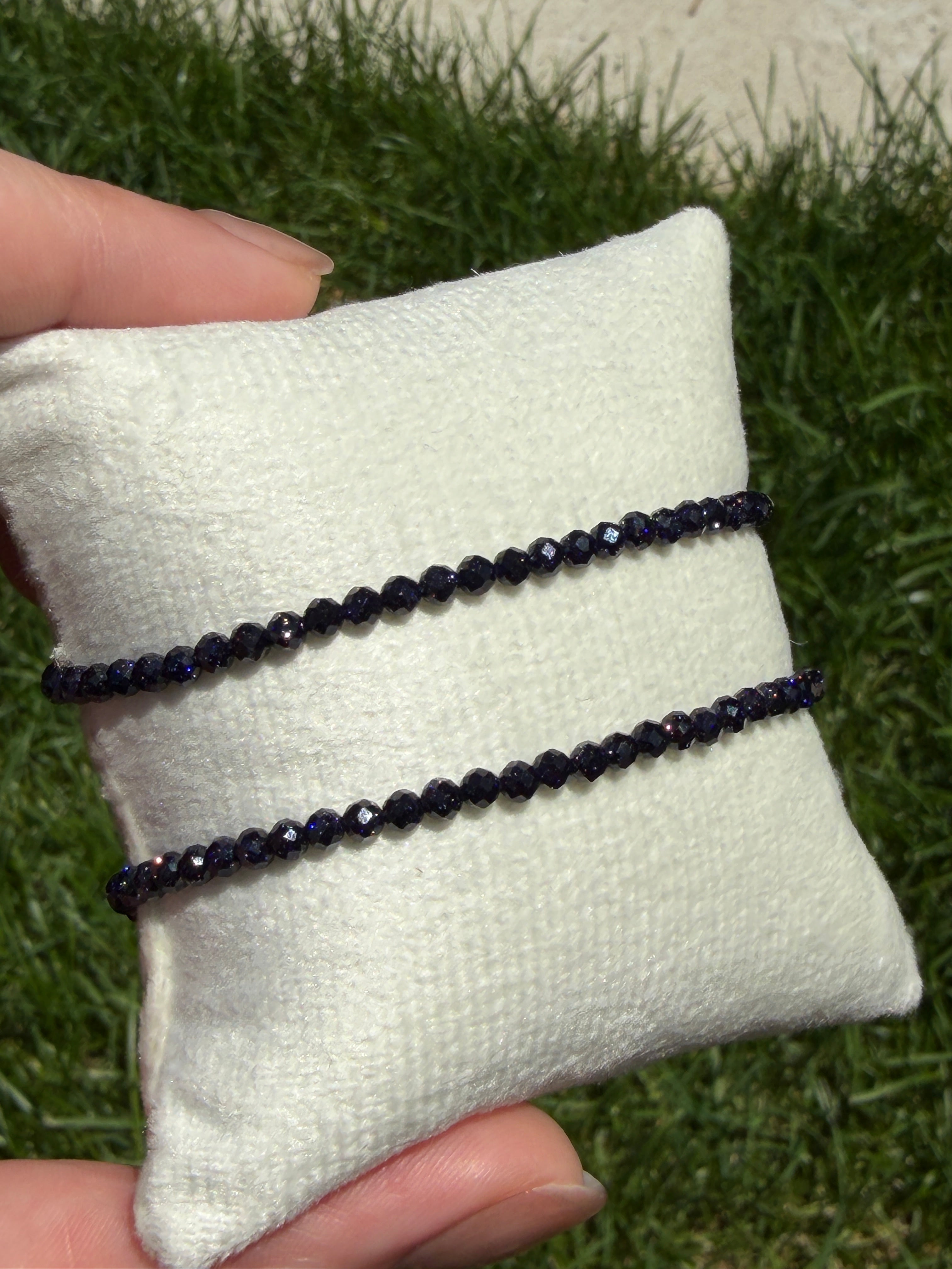 Solo bracelet #19 Sapphire and 18k gold plated or stainless steel