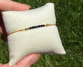 Solo bracelet #17 Sapphire and 18k gold plated