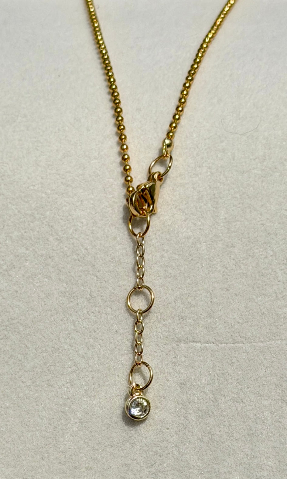 Lapis Lazuli Necklace 2mm beads with gold plated chain