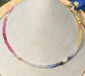 Aria bracelet #15 Sapphire, freshwater pearls, 14k filled accents