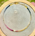 Aria bracelet #18 Sapphires, freshwater pearls, 14k filled accents