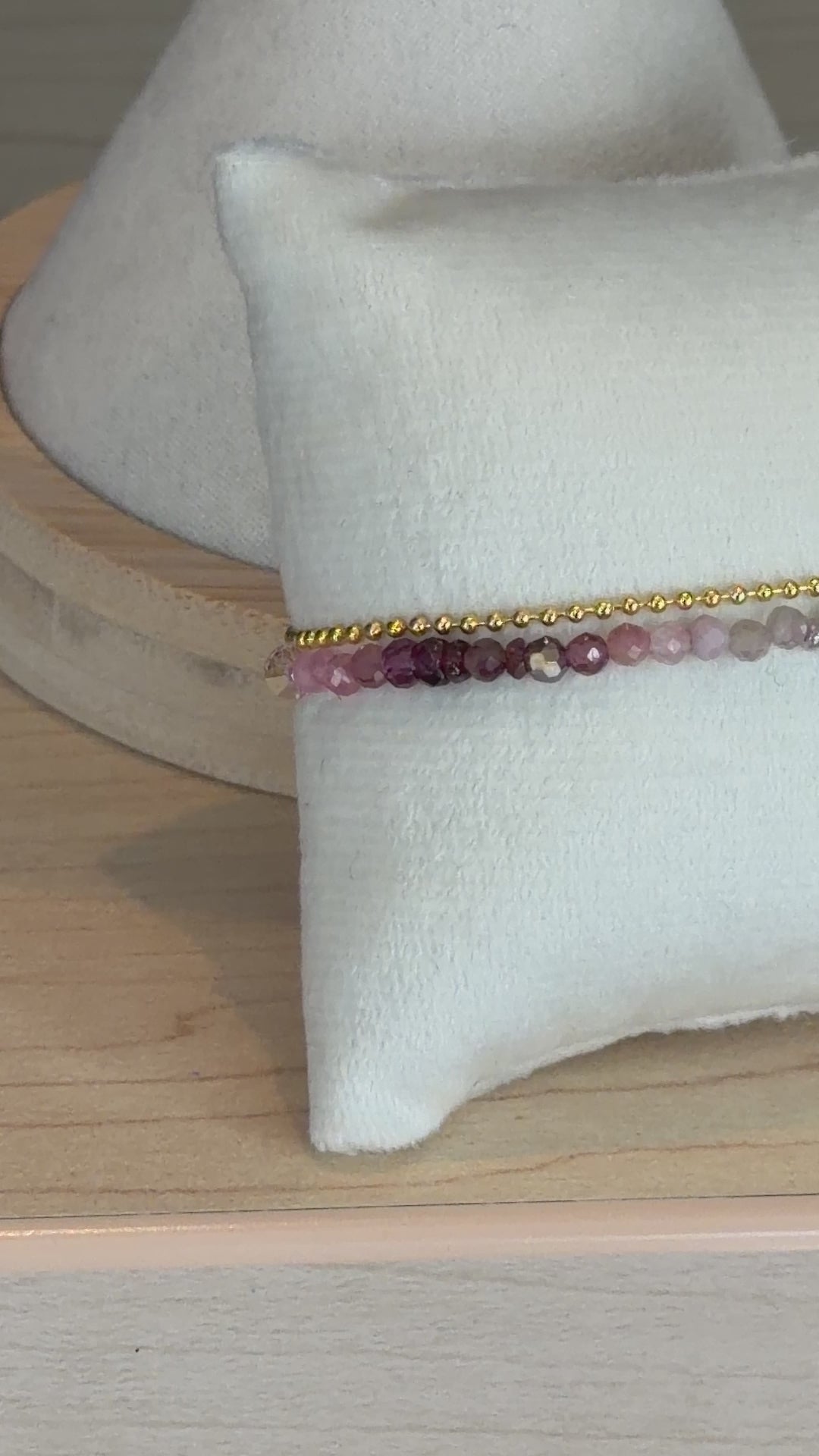 Duet #17 bracelet golden garnet - mixed gemstones and glass beads*