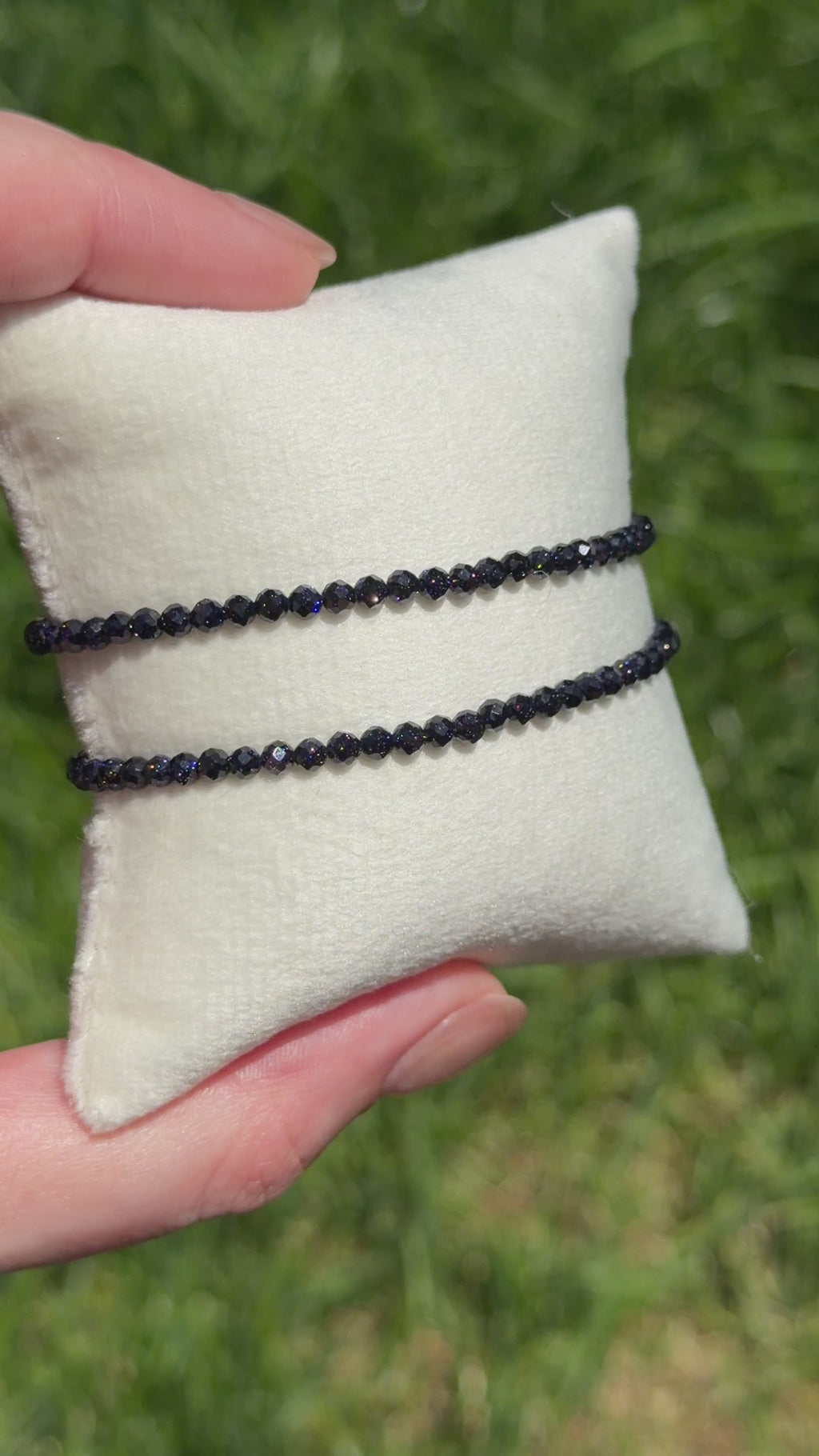 Solo bracelet #19 Sapphire and 18k gold plated or stainless steel