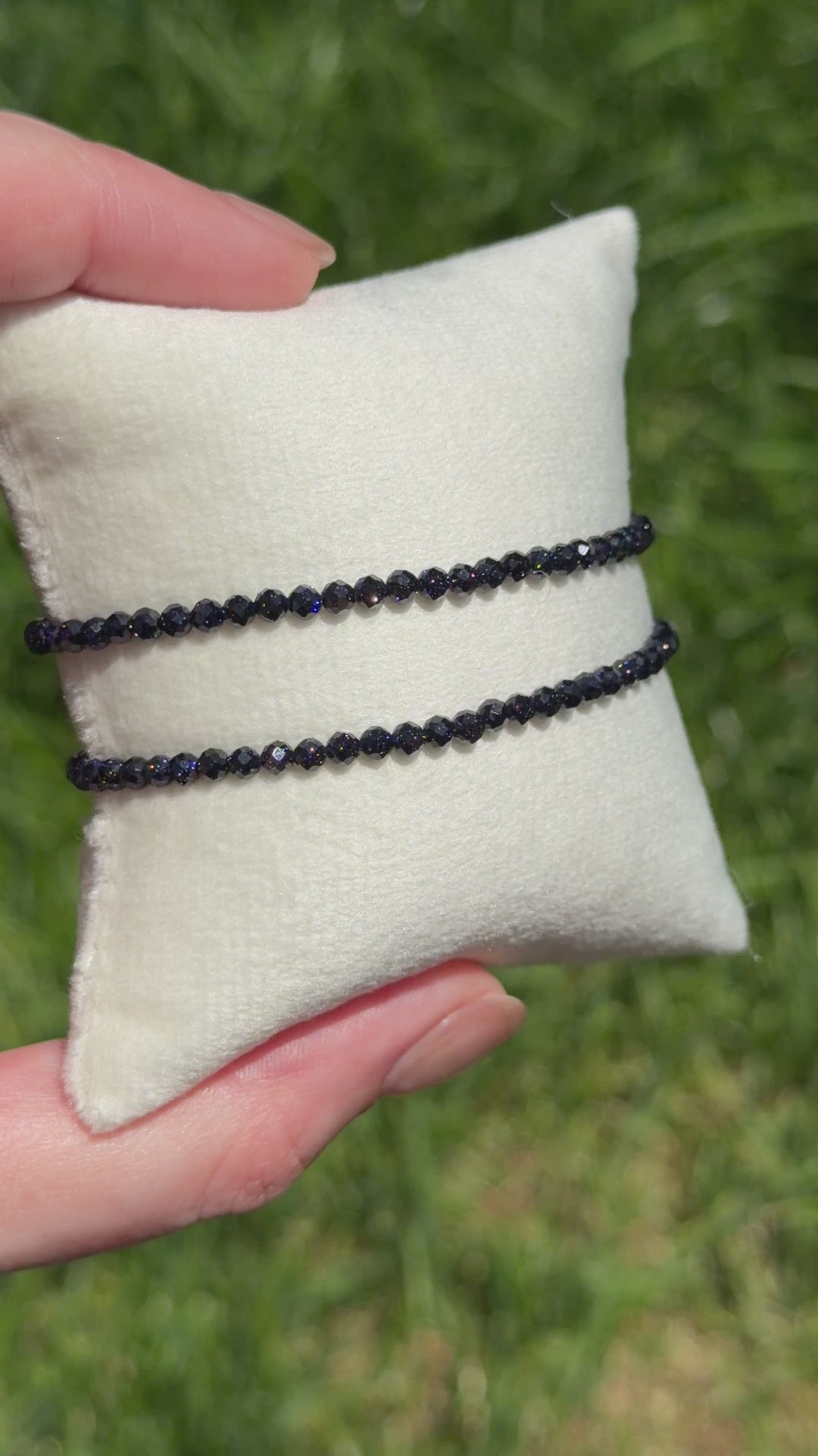 Solo bracelet #19 Sapphire and 18k gold plated or stainless steel